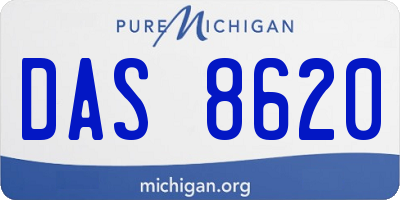 MI license plate DAS8620
