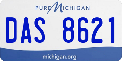MI license plate DAS8621