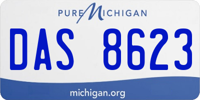 MI license plate DAS8623