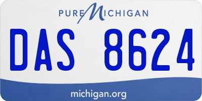 MI license plate DAS8624