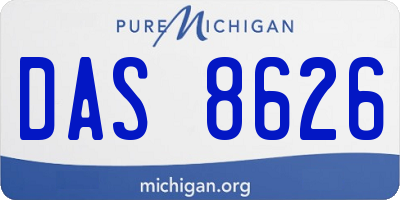 MI license plate DAS8626