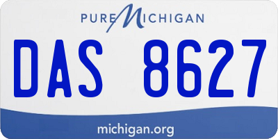 MI license plate DAS8627