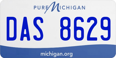 MI license plate DAS8629