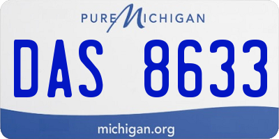 MI license plate DAS8633