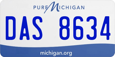 MI license plate DAS8634