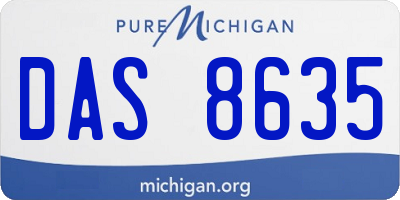 MI license plate DAS8635