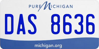MI license plate DAS8636