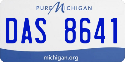 MI license plate DAS8641