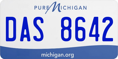 MI license plate DAS8642