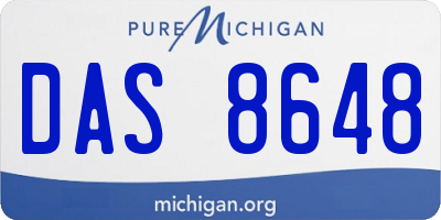 MI license plate DAS8648