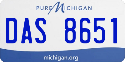 MI license plate DAS8651