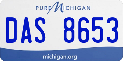 MI license plate DAS8653