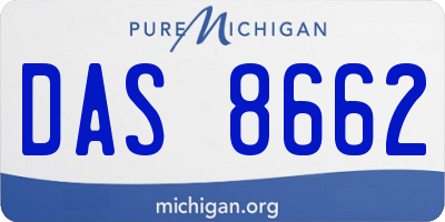 MI license plate DAS8662