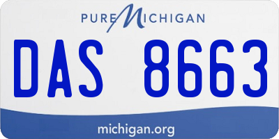 MI license plate DAS8663