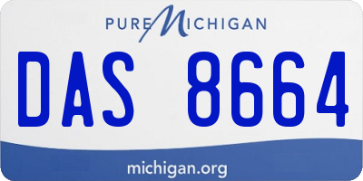 MI license plate DAS8664
