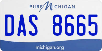 MI license plate DAS8665