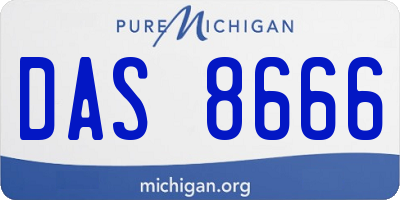 MI license plate DAS8666