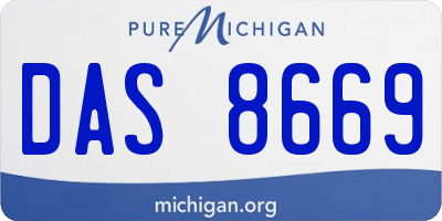 MI license plate DAS8669