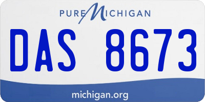 MI license plate DAS8673