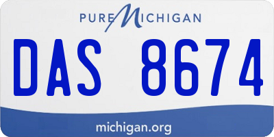 MI license plate DAS8674