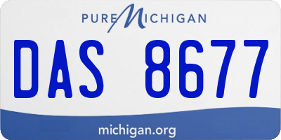 MI license plate DAS8677