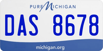 MI license plate DAS8678