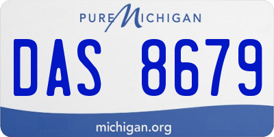 MI license plate DAS8679