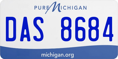 MI license plate DAS8684