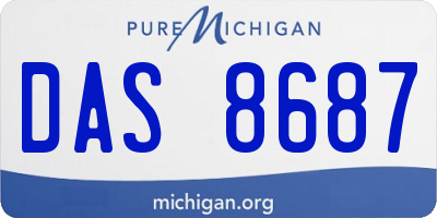 MI license plate DAS8687