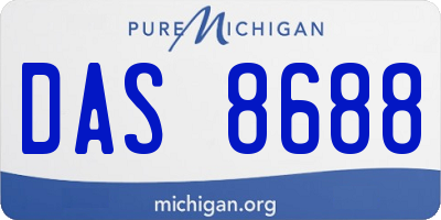MI license plate DAS8688