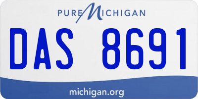 MI license plate DAS8691