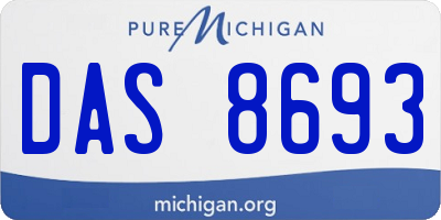 MI license plate DAS8693