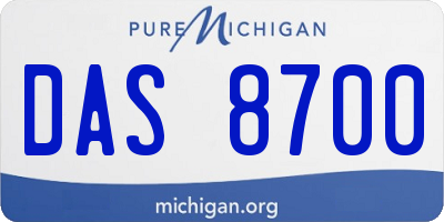 MI license plate DAS8700