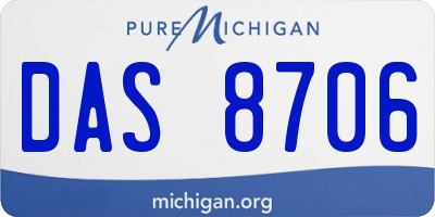 MI license plate DAS8706