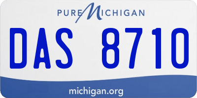 MI license plate DAS8710