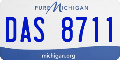 MI license plate DAS8711