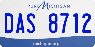 MI license plate DAS8712