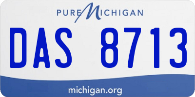 MI license plate DAS8713