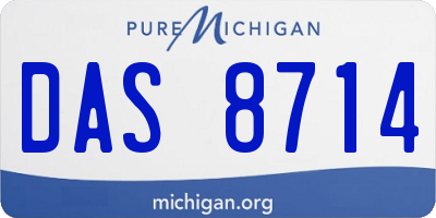 MI license plate DAS8714