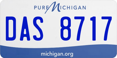 MI license plate DAS8717