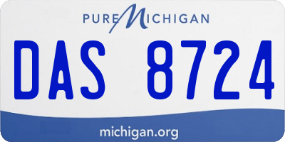 MI license plate DAS8724