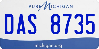 MI license plate DAS8735