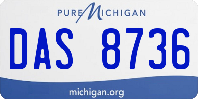 MI license plate DAS8736
