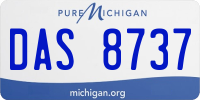 MI license plate DAS8737