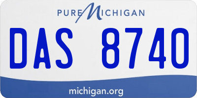 MI license plate DAS8740