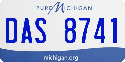 MI license plate DAS8741