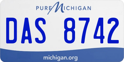 MI license plate DAS8742