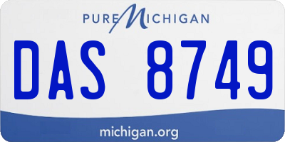 MI license plate DAS8749