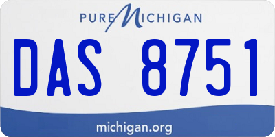 MI license plate DAS8751