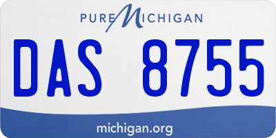 MI license plate DAS8755